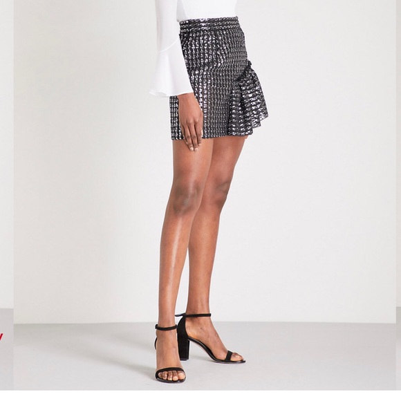 Sandro Dorothe Ruffled Sequin Mini Skirt - Picture 4 of 8